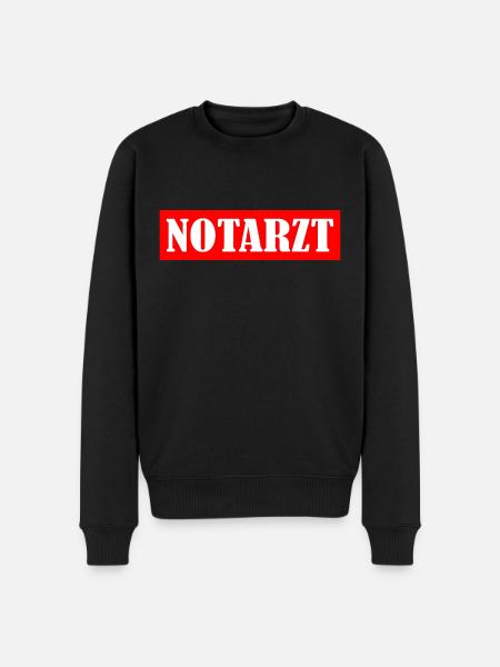Notarzt - Männer Premium Bio Pullover - Schwarz