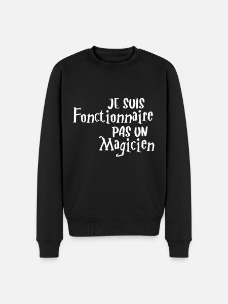 Humorvoller Beamter Beamter - Männer Premium Bio Pullover - Schwarz