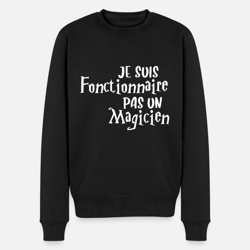 Humorvoller Beamter Beamter - Männer Premium Bio Pullover - Schwarz