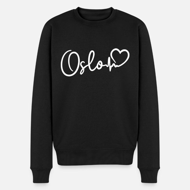 Battement de cœur d’Oslo - Pull Premium bio Homme - noir