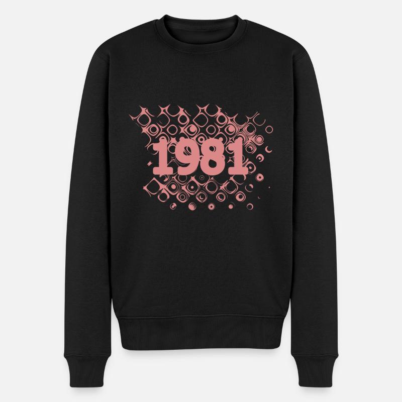 Bubbles Retro 1981 - Männer Premium Bio Pullover - Schwarz
