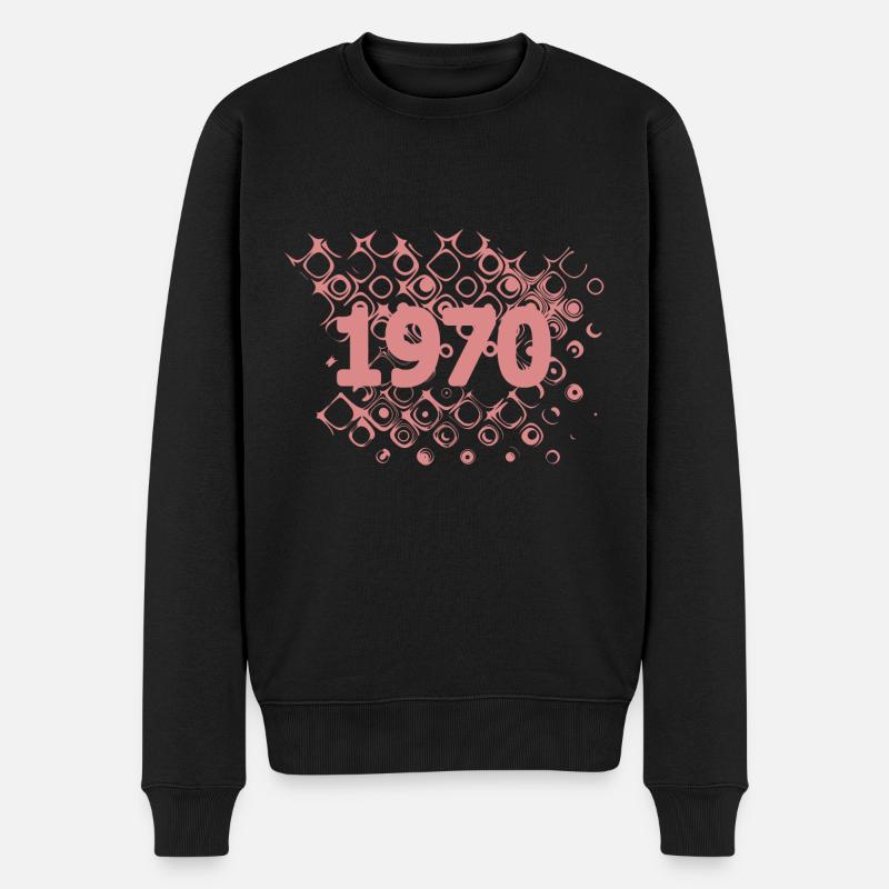 1970 - Männer Premium Bio Pullover - Schwarz