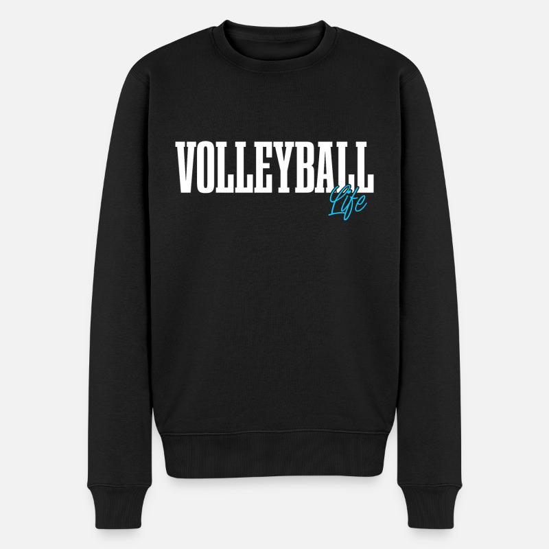 Volleyball - Männer Premium Bio Pullover - Schwarz