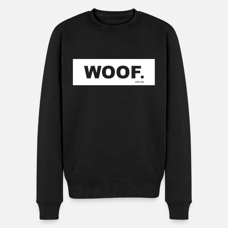 WOOF urban.dog White - Männer Premium Bio Pullover - Schwarz
