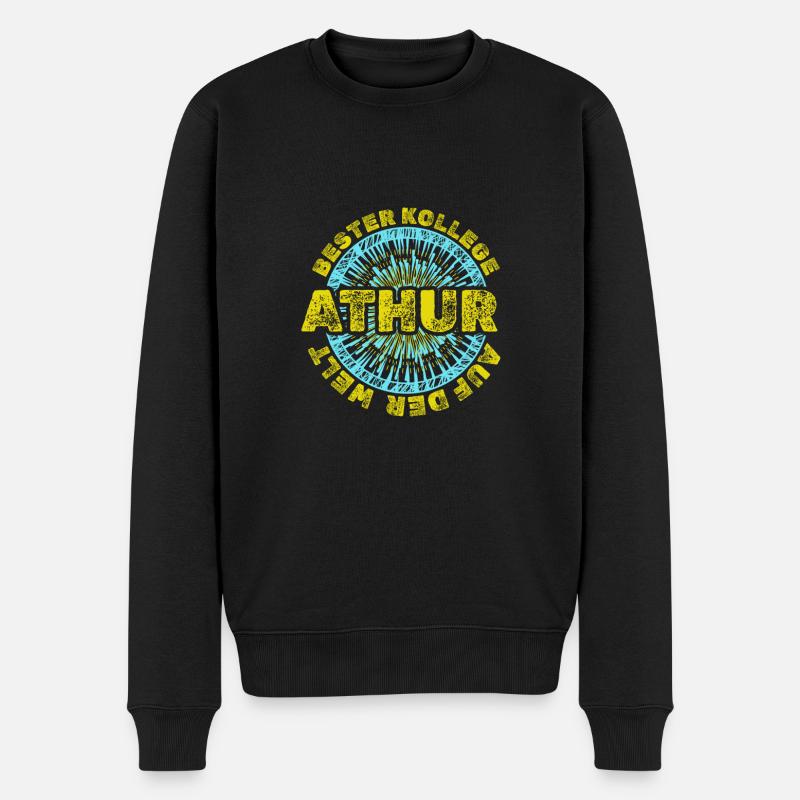 Geschenk für Athur - Männer Premium Bio Pullover - Schwarz