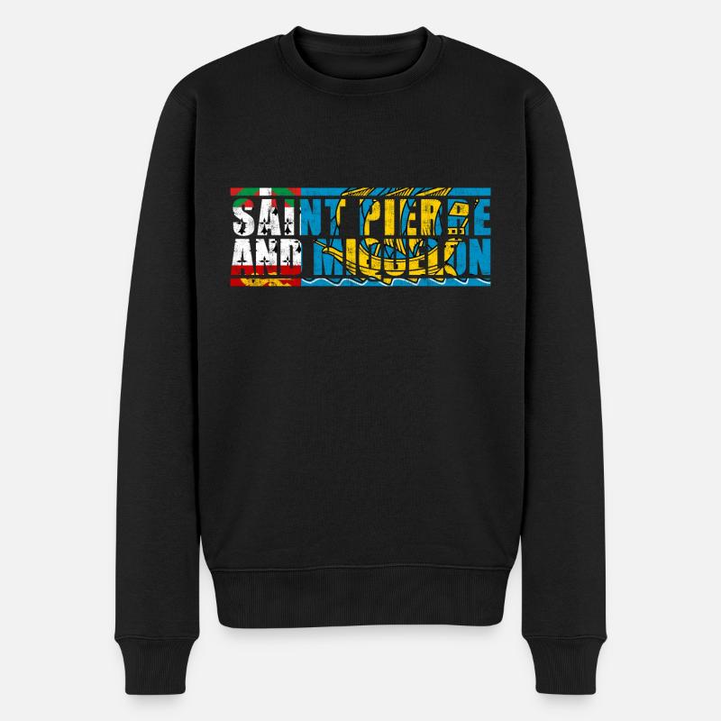 Saint-Pierre-et-Miquelon - Pull Premium bio Homme - noir
