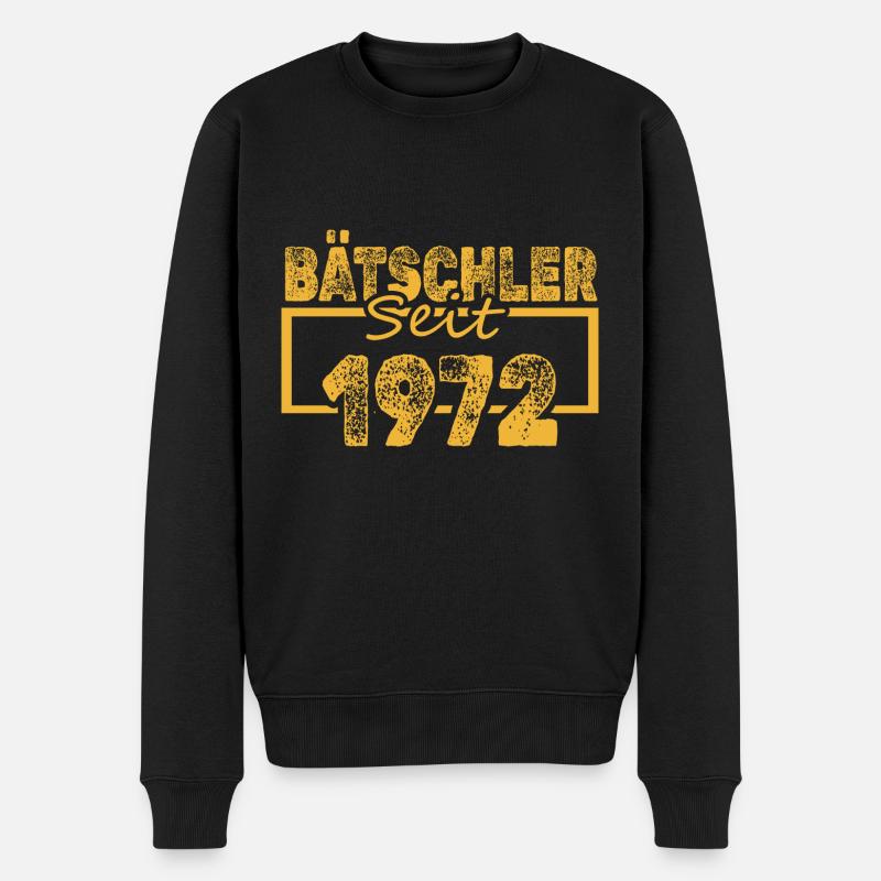 Bachelor Bätscheler seit 1972 - Männer Premium Bio Pullover - Schwarz