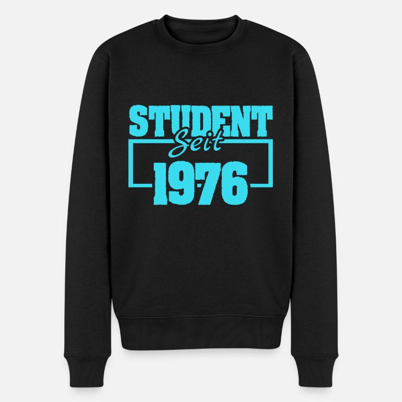 Jahr 1976 - Männer Premium Bio Pullover - Schwarz