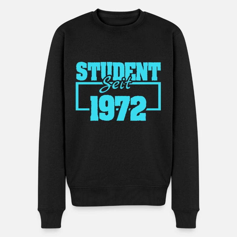Jahr 1972 - Männer Premium Bio Pullover - Schwarz