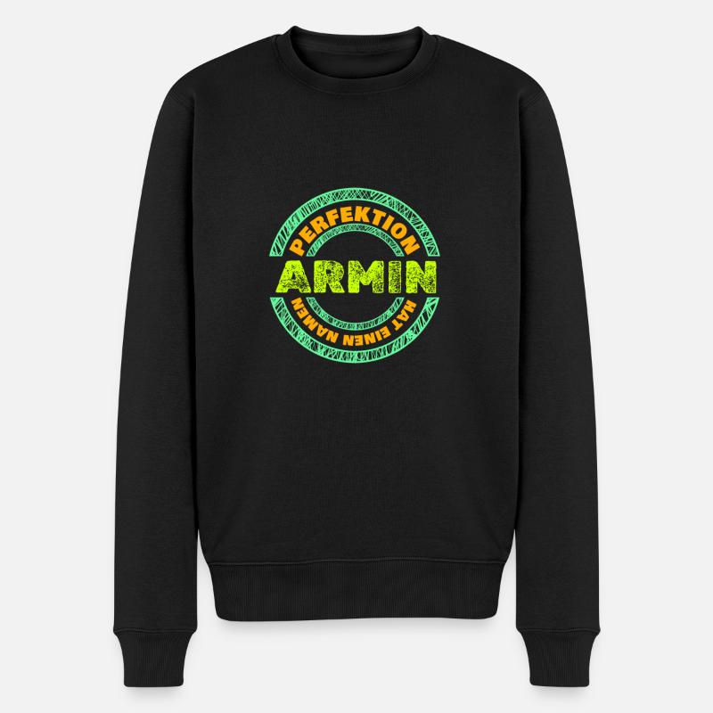 Geschenk für Armin - Männer Premium Bio Pullover - Schwarz