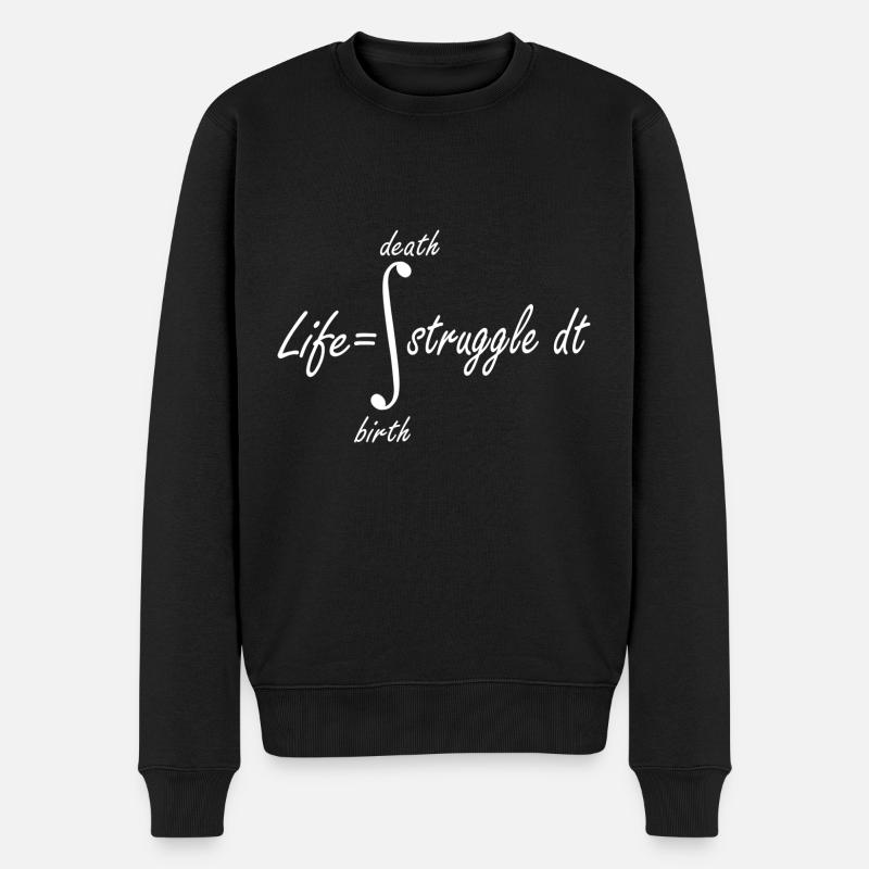 lustiger mathe spruch - Männer Premium Bio Pullover - Schwarz