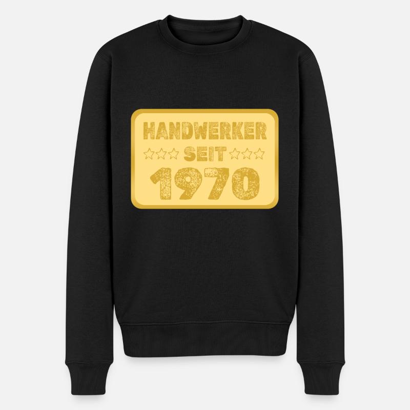 seit 1970 - Männer Premium Bio Pullover - Schwarz