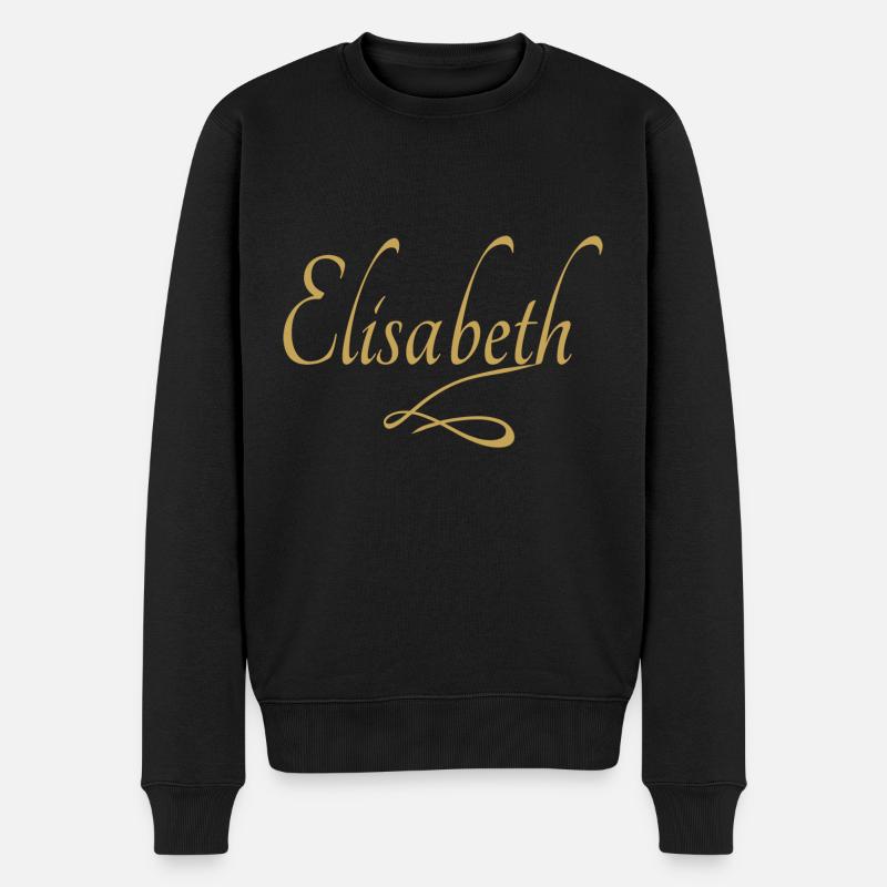 Vorname von Elisabeth - Männer Premium Bio Pullover - Schwarz