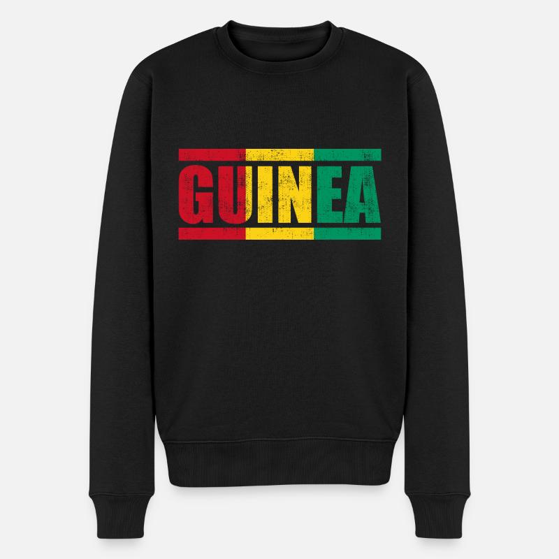 Guinea - Männer Premium Bio Pullover - Schwarz