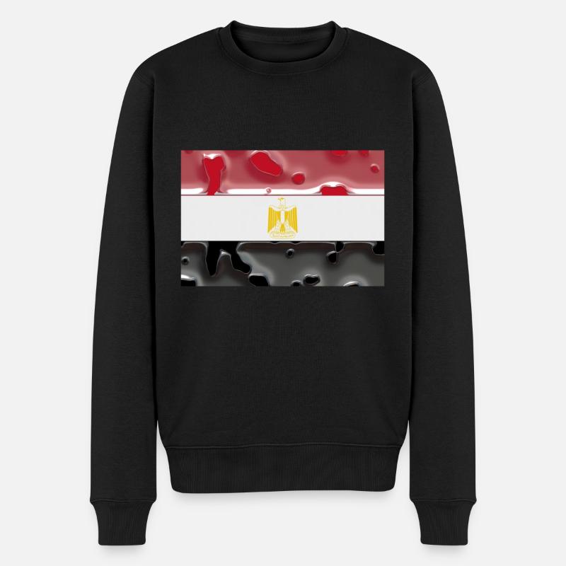 Ägypten - Männer Premium Bio Pullover - Schwarz