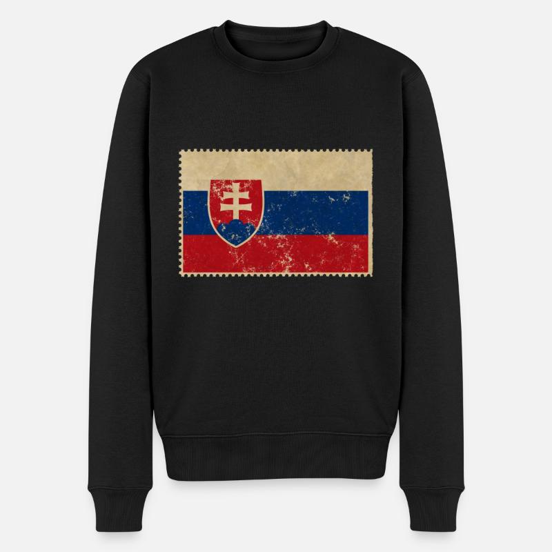 Slowakei - Männer Premium Bio Pullover - Schwarz