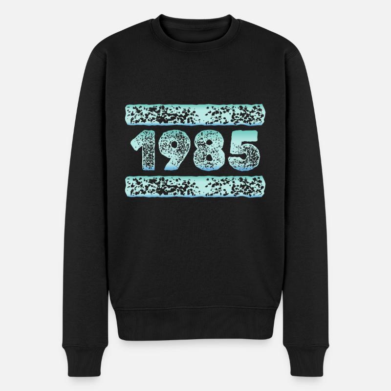 1985 - Männer Premium Bio Pullover - Schwarz