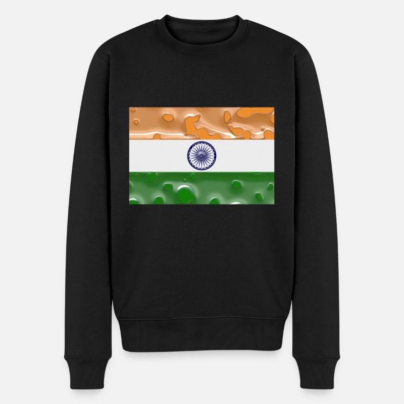 Indien - Männer Premium Bio Pullover - Schwarz
