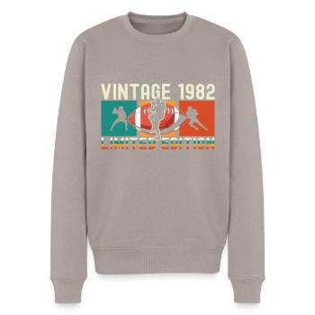Footballs Birthday Édition Limitée Vintage 1982 - Pull Premium bio Homme - taupe - Devant - Nico (187cm)