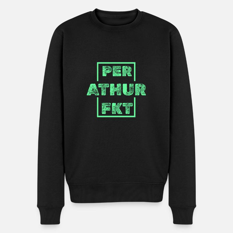 Einzigartig Athur - Männer Premium Bio Pullover - Schwarz