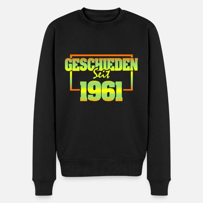 1961 - Männer Premium Bio Pullover - Schwarz