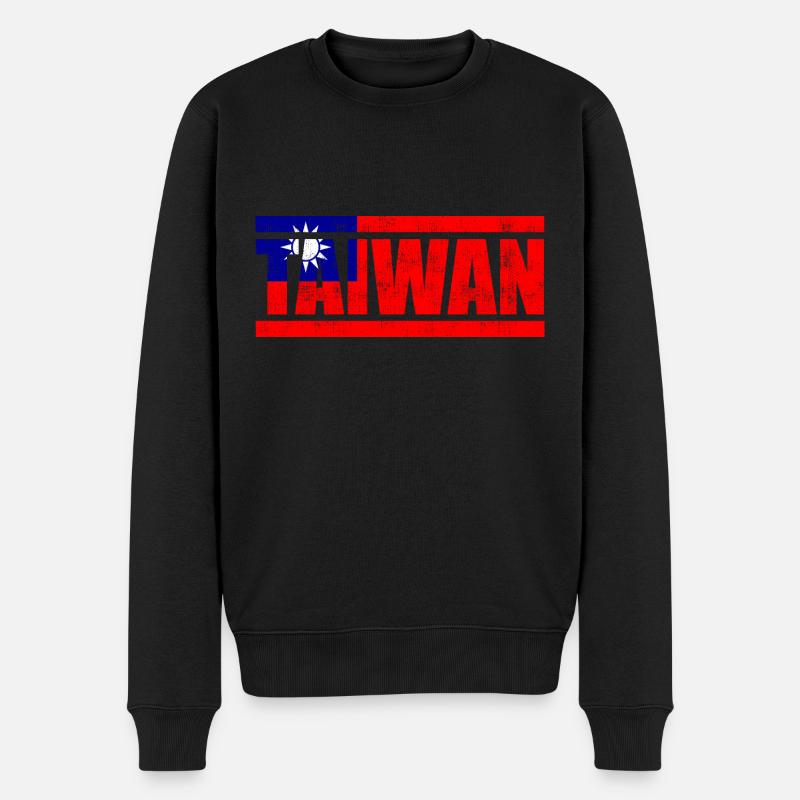 Taiwan - Männer Premium Bio Pullover - Schwarz