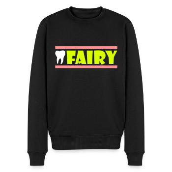 Tooth fairy (tooth, beam) - Men's Premium Organic Jumper - black - Front - Nico (187cm)