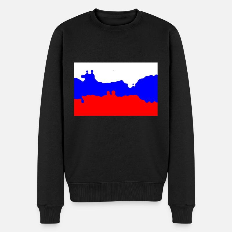 Russland - Männer Premium Bio Pullover - Schwarz