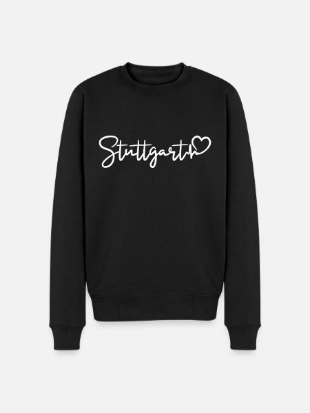 Stuttgart Herzschlag - Männer Premium Bio Pullover - Schwarz