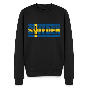 Suède - Pull Premium bio Homme - noir - Devant - Nico (187cm)