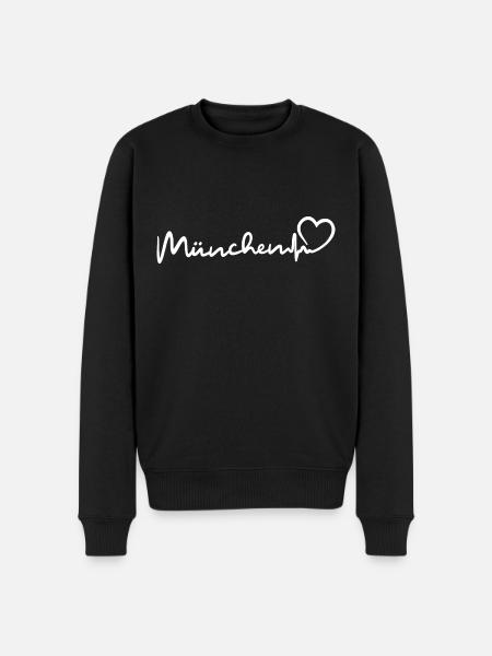 Munich Heartbeat - Men's Premium Organic Jumper - black