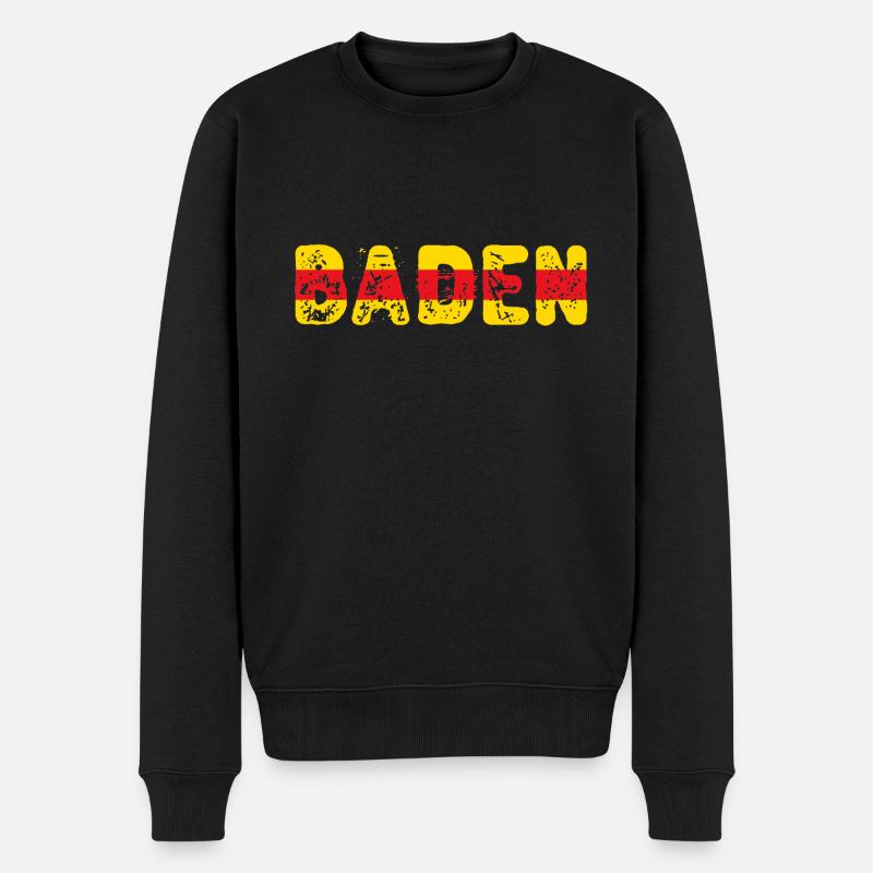 Baden | Badisch | Flagge | Wappen - Männer Premium Bio Pullover - Schwarz