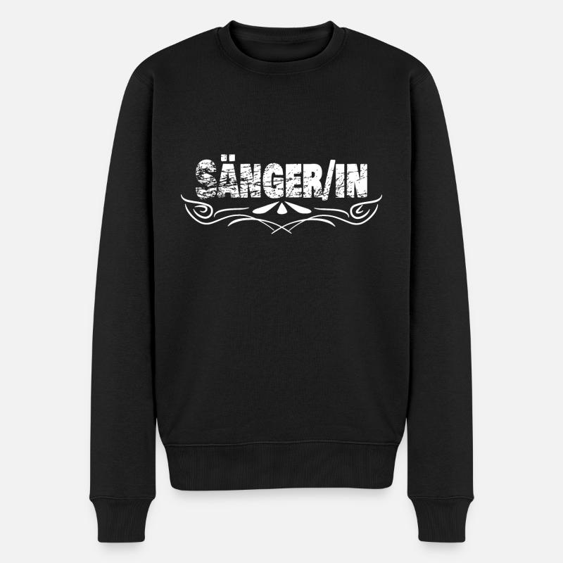 Mein Beruf ist Sänger Sängerin - Männer Premium Bio Pullover - Schwarz