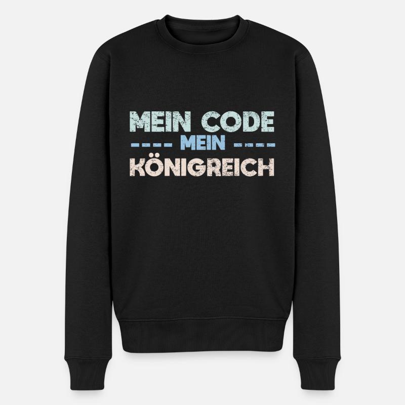 Mein Code, Mein Königreich - Männer Premium Bio Pullover - Schwarz