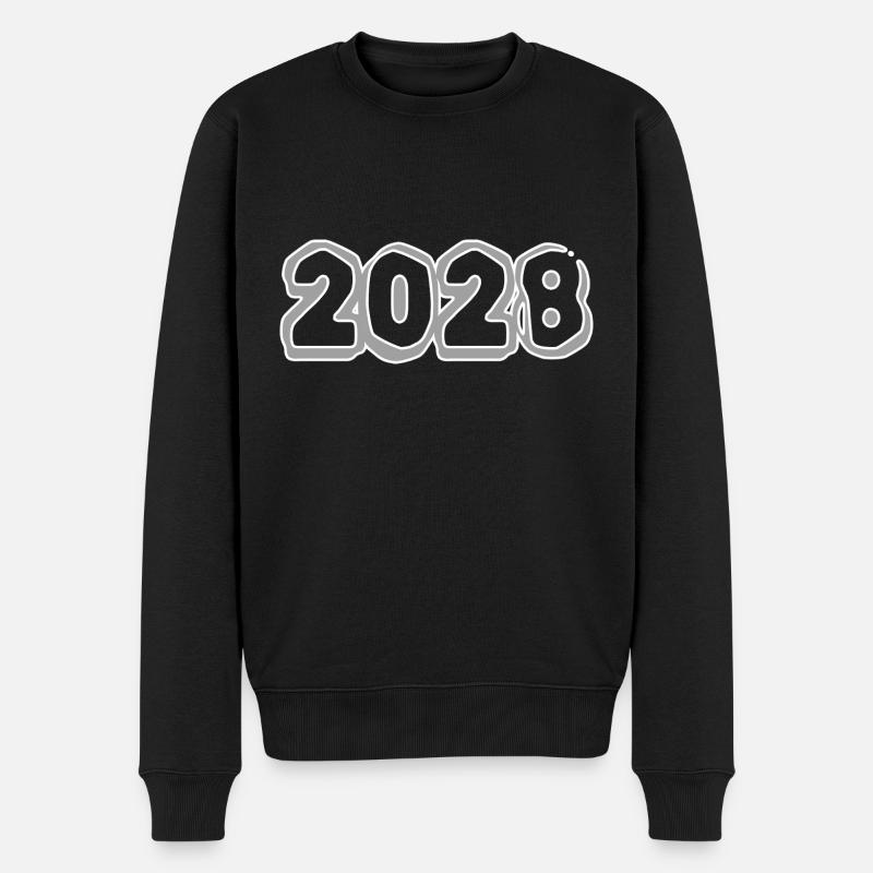 2028 - Männer Premium Bio Pullover - Schwarz