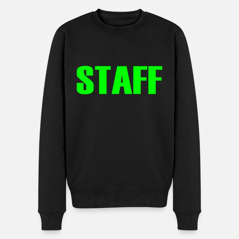 Staff - Männer Premium Bio Pullover - Schwarz