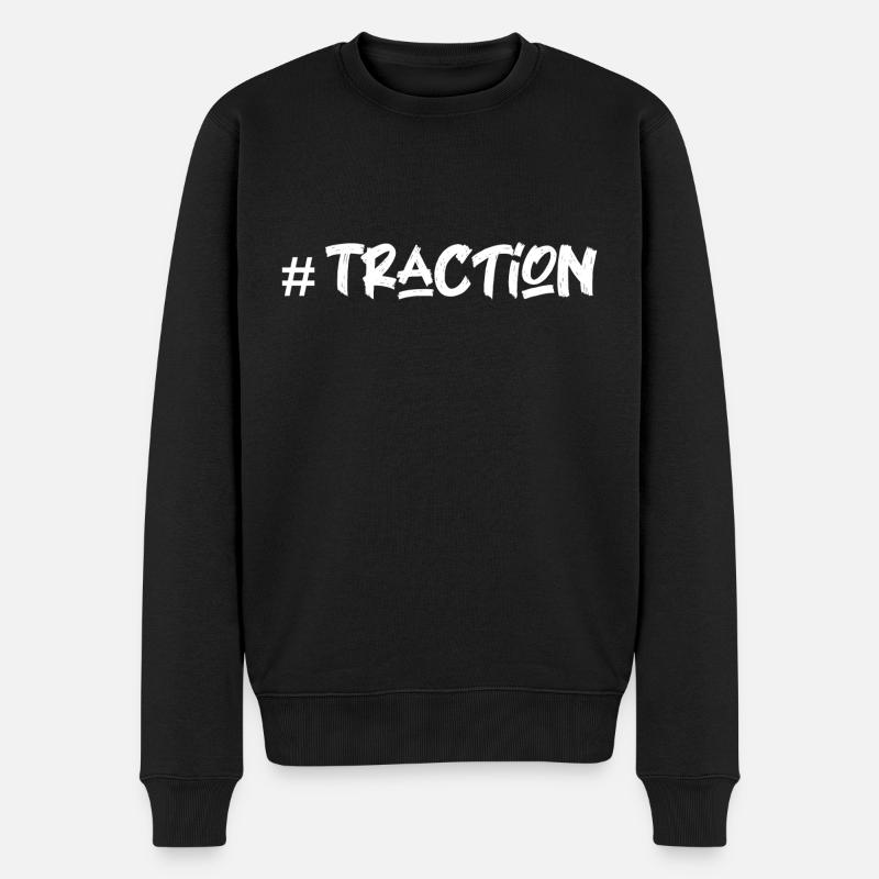 TRACTION - Pull Premium bio Homme - noir