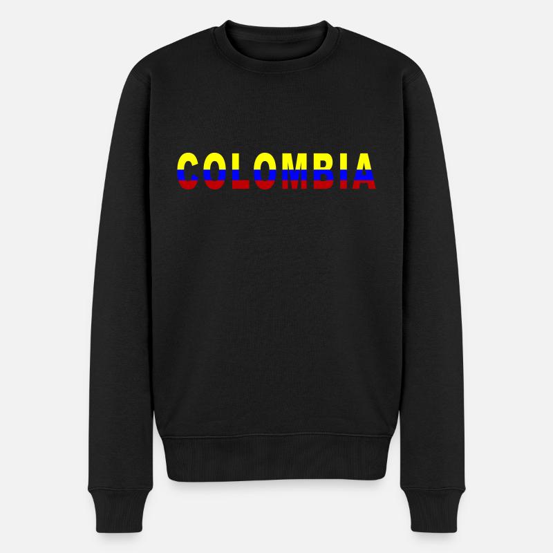 Colombia Design - Männer Premium Bio Pullover - Schwarz