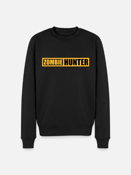 zombie hunter Halloween Quote - Men's Premium Organic Jumper - black