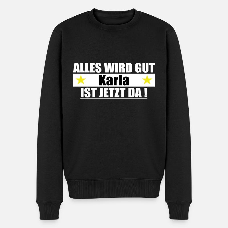 Karla Nom Prénom Anniversaire - Pull Premium bio Homme - noir