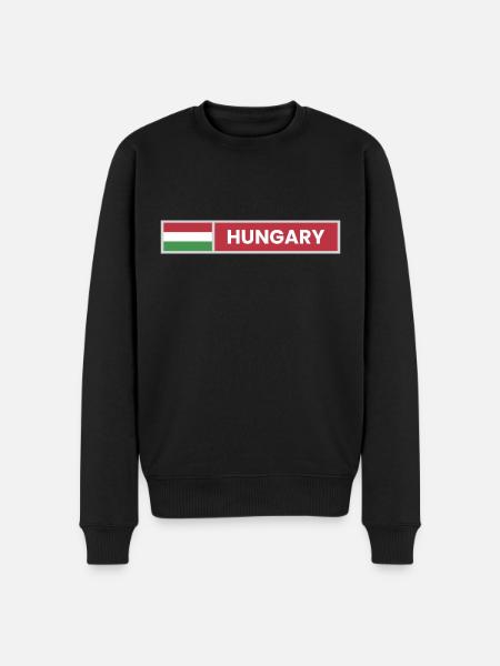 Hungary National Flag - Men's Premium Organic Jumper - black