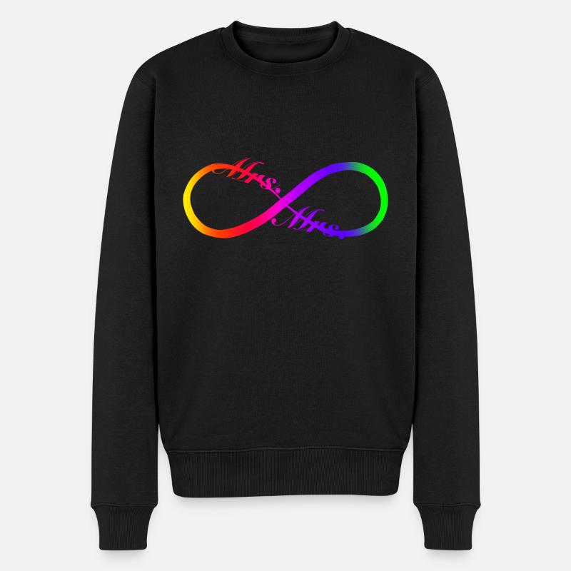 Valentines Day Infinity Shirt - Männer Premium Bio Pullover - Schwarz