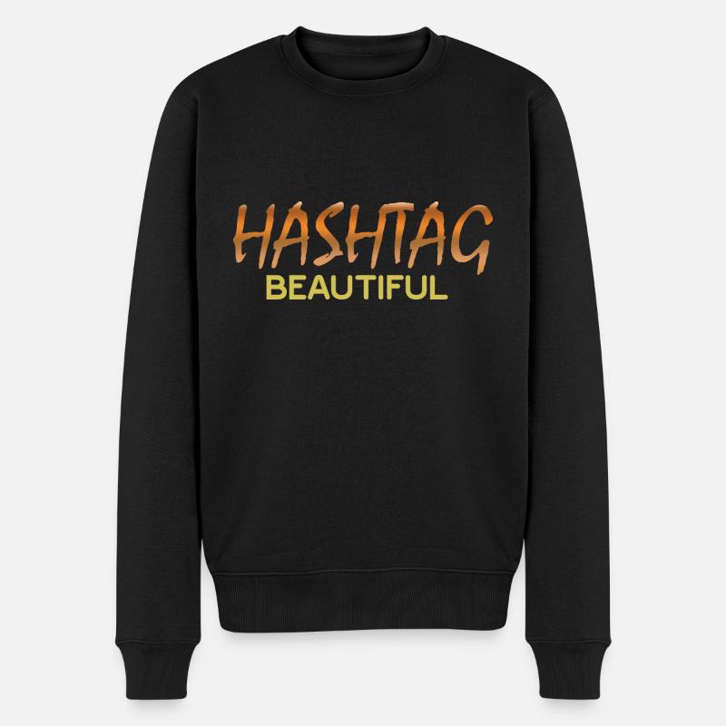 beautiful - Männer Premium Bio Pullover - Schwarz
