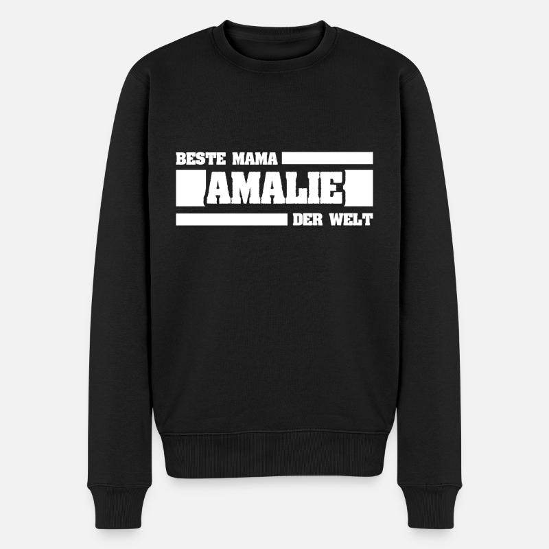 Mama Amalie - Männer Premium Bio Pullover - Schwarz
