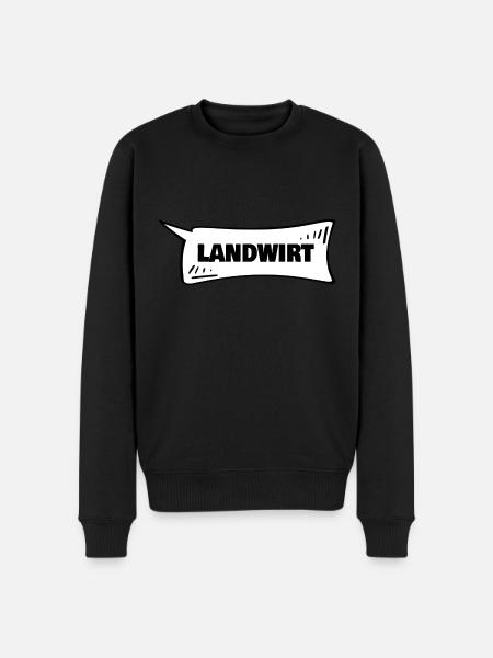 Speech bubble farmer - Men's Premium Organic Jumper - black