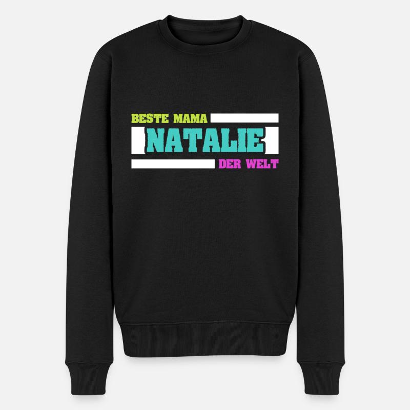 Natalie - Männer Premium Bio Pullover - Schwarz