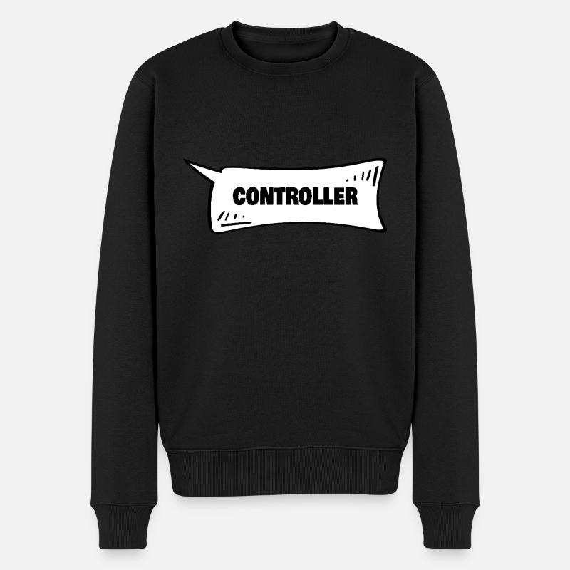 Sprechblase Controller - Männer Premium Bio Pullover - Schwarz