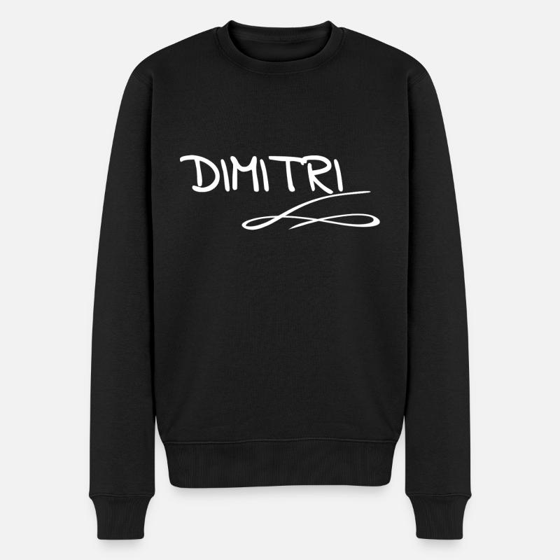 Dimitri - Männer Premium Bio Pullover - Schwarz