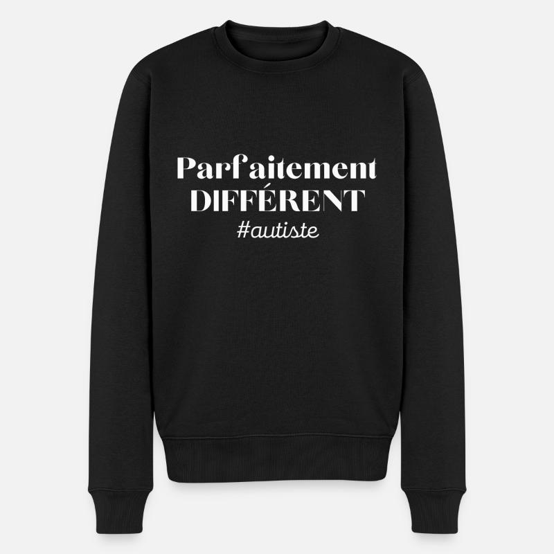 parfaitement différent autiste - Pull Premium bio Homme - noir