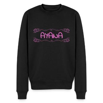 Ayana comme nom - Pull Premium bio Homme - noir - Devant - Nico (187cm)